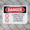 Signmission Flammable Gas Keep Fire Or Flame Away Danger Sign, Plastic, 14in W x 10in L, 2PK OS-2PACK-DS-P-1014-L-1235 - alternate 3